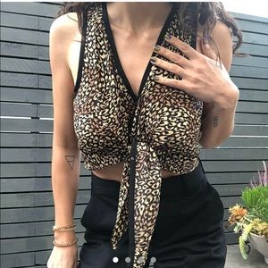 Vintage animal print top! From the 90s
